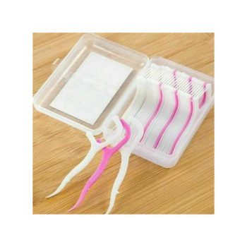 Plastic toothpick + 30 square floss sticks