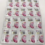 Clear shampoo bags for women in a carton of 20 strips