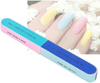 Nail file colors by the piece on the card