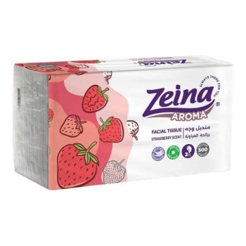 Zina tissues, 500 strawberry scented