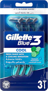 Gillette Blue 3 Cool men's razor, 3 pack