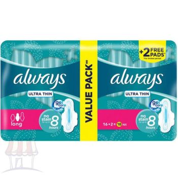 Always Ultra Blue Double 16 Pads