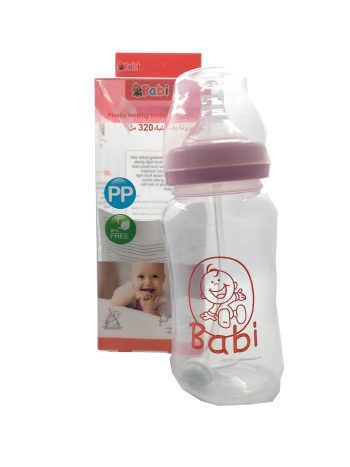 Baby bottle 320 ml without handle, wide and organized nipple