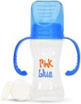 Pink Blue Baby Bottle with Handle 240ml Colors