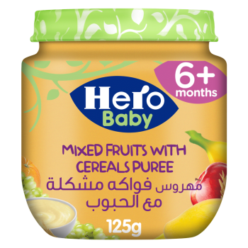 Hero Baby Mixed Fruit With Cereals Jar 125 gm