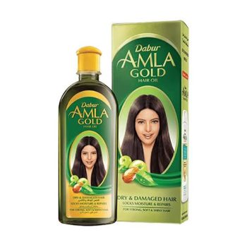 Dabur Amla gold Hair Oil with Almond & Henna - 180 ml ‏