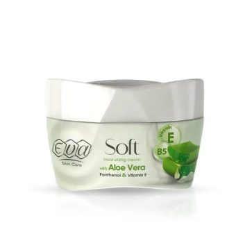 Eva Skin Care Soft Moisturizing Cream with Aloe Vera, Panthenol & Vitamin E 50mg