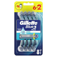 Gillette Bluethree Cartridge 6+2 – Blue