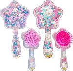 Large Plastic Hair Brush in Multiple Colors with Pouch