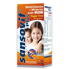 سانسوفيت شراب كالسيوم لتقوية العظام 100 م - Sansovit Calcium Syrup for Bone Strength 100 ml