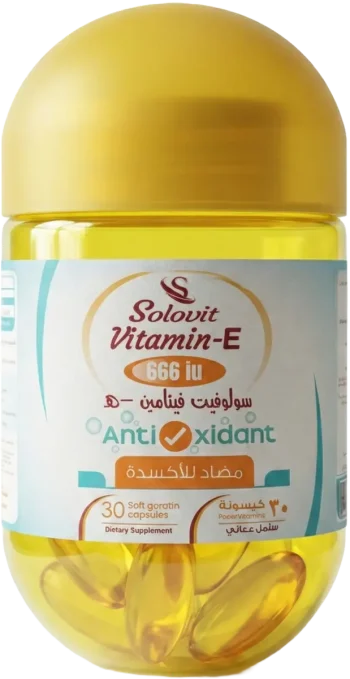 سولوفيت فيتامين هـ لتعزيز الصحة 30 كبسولة - Solovit Vitamin E for Health Support 30 Capsules