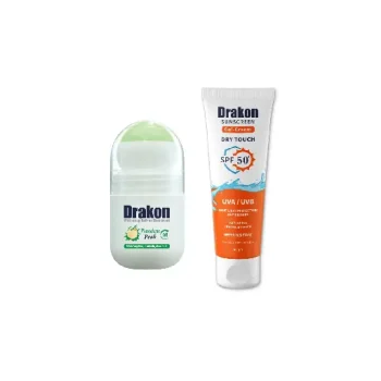 دراكون رول اون تفتيح بشرة كاندي + صن سكرين جل كريم - Dracon Roll-On Skin Brightening Candy + Sunscreen Gel Cream