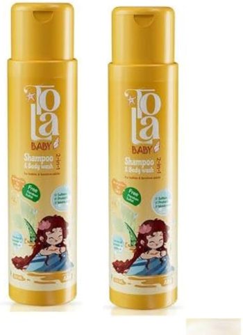 تولا شامبو بيبى لترطيب وتنعيم الشعر عرض 1+1 250 م - Tola Baby Shampoo for Hair Moisturizing and Softening 1+1 250 ml