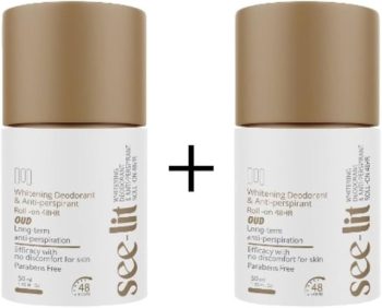 ميدنزا سى ليت رول اون عود عرض 1+1 للعناية بالجسم - Medinza C-Lite Roll-On Oud 1+1 for Body Care