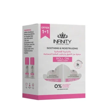 انفينتي رول اون هيربال للبشرة الحساسة عرض 1+1 50 مل - Infinity Herbal Sensitive Skin Roll-On 1+1 Offer 50 ml