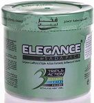 اليجانس جل شعر ثلاثي المفعول أخضر 500 مل - Elegance Triple Action Hair Gel Green 500 ml