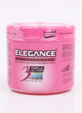 اليجانس جل شعر ثلاثي المفعول بينك 250 مل - Elegance Triple Action Hair Gel Pink 250 ml