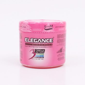 اليجانس جل شعر ثلاثي المفعول بينك 500 مل - Elegance Triple Action Hair Gel Pink 500 ml