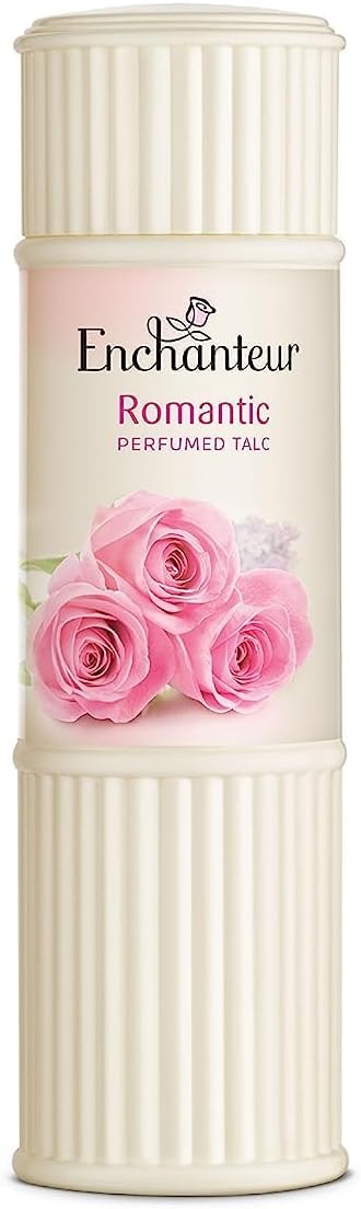 إنشانتير بودرة جسم رومانسية معطرة وردي 125 جم - Enchanteur Romantic Perfumed Talc Pink 125g