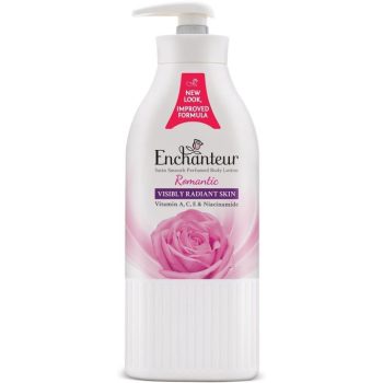 إنشانتير لوشن جسم ساتان سموث وردي 500 مل - Enchanteur Satin Smooth Body Lotion Pink 500ml