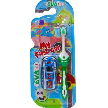 إيفا فرشاة أسنان أطفال بلعبة سيارة - Eva Kids Toothbrush with Car Toy