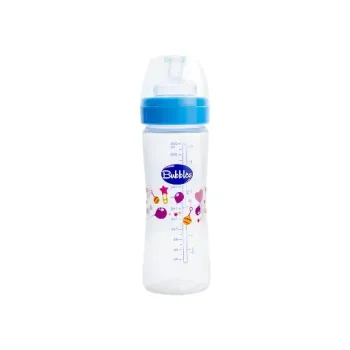 بابلز ببرونة رضاعة طبيعية أزرق 270 مل - Bubbles Natural Feeding Bottle Blue 270ml
