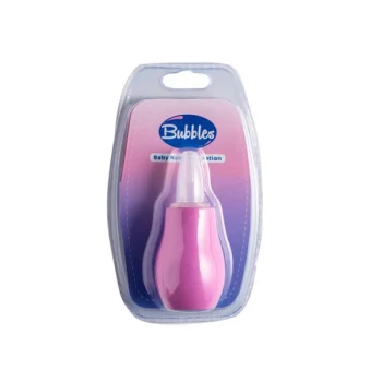 بابلز شفاط أنف للأطفال وردي - Bubbles Nasal Aspirator Pink