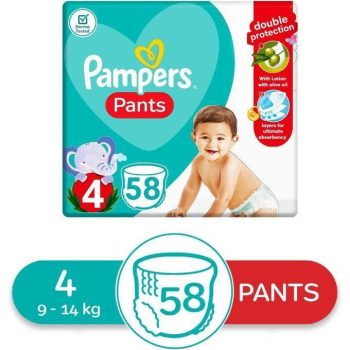 بامبرز اصلى شورت مقاس 4 عدد 58 ق - Pampers Pants Original Size 4 amount 58 Diapers