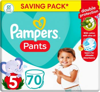 بامبرز الأصلي حفاضة كلوت مقاس 5 عدد 70 - Pampers Pants Original Size 5 amount 70 Diapers