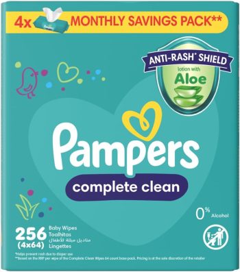 بامبرز مناديل مبللة للأطفال للبشرة الحساسة 56 منديل - Pampers Sensitive Baby Wipes amount 56 Wipes