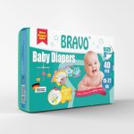 برافو حفاضات أطفال مقاس 6 شنطة 40 قطعة - Bravo Baby Diapers Bag Size 6 40 Pcs