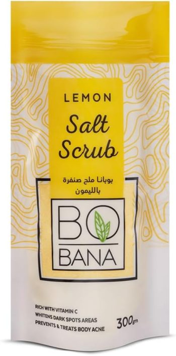 بوبانا ملح حليب ليمون 300 جم - Bobana Lemon Milk Salt Scrub 300g
