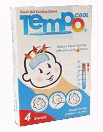 تمبو جل تبريد للحرارة 4 شيت - Tempo Cool Cooling Gel Sheets 4 Sheets