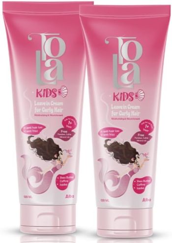 تولا كريم ترك للشعر للأطفال مجعد عرض 1+1 120مل - Tola Kids Curly Leave-in Cream Offer 1+1 120ml