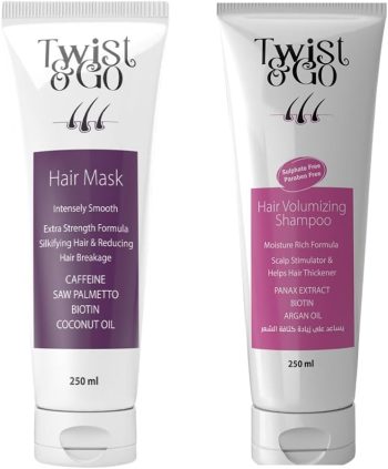 تويست اند جو شامبو وقناع عرض بنفسجي 250مل - Twist & Go Shampoo + Mask Set Purple 250ml