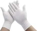 قفازات لاتكس ماليزية متوسطة - Malaysian White Latex Gloves Medium