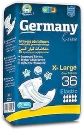 ألمانيا حفاضات للكبار اكس لارج 36 قطعة - Germany Adult Diapers XL 36 Pcs