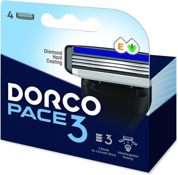 دوركو شفرات حلاقة بيس 3 عدد 4 قطعه - Dorco Pace 3 Razor Blades 4 Pcs