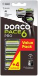 دوركو ماكينة حلاقة بيس 6 + 5 كارتريدج - Dorco Pace 6 Razor Handle + 5 Cartridges