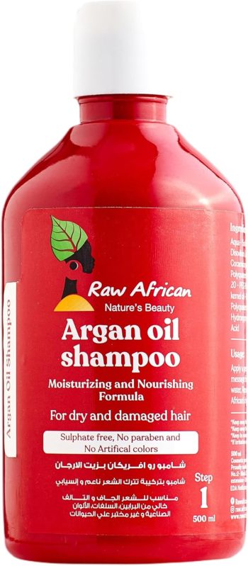 رو أفريكان شامبو بزيت الأرجان 500 مل - Raw African Argan Shampoo 500ml