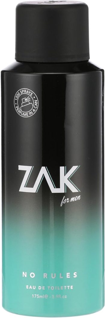 زاك سبراي نو رولز للرجال تركواز 175 مل - Zac Men's No Rules Spray Turquoise 175ml