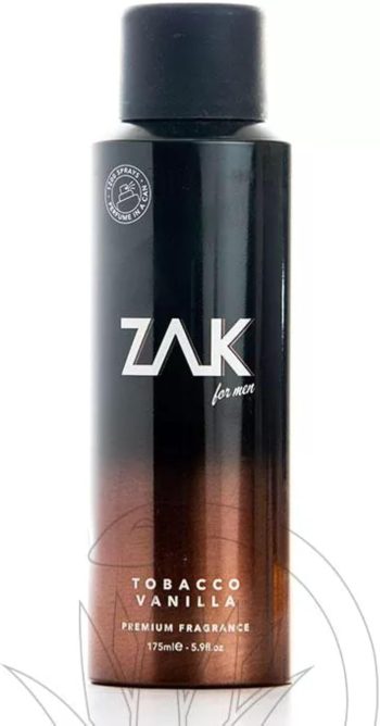 زاك سبراي توباككو فانيلا للرجال 175 مل - Zac Men's Tobacco Vanilla Spray 175ml