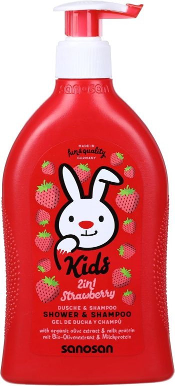 سانوسان شامبو واستحمام فراولة 400 مل - Sanosan Strawberry Shampoo & Shower 400ml
