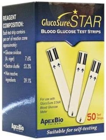 جلوكوشور ستار شرائط سكر 50 شريط - Glucosure Star Glucose Strips 50 Strips