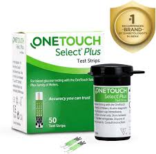 وان تاتش سيليكت بلس شرائط سكر 50 شريط - One Touch Select Plus Glucose Strips 50 Strips