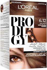 لوريال صبغه برودجى اشقر ذهبي غامق 6/32 - L’Oréal Prodigy Dark Golden Blonde 6/32