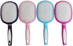 فرشاة شعر سيليكون كبيرة بظهر الوان - Hair Brush Silicone Large Colored Back