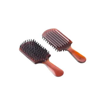 فرشاة شعر سلك بيد عسلي - Wire Hair Brush Honey Handle