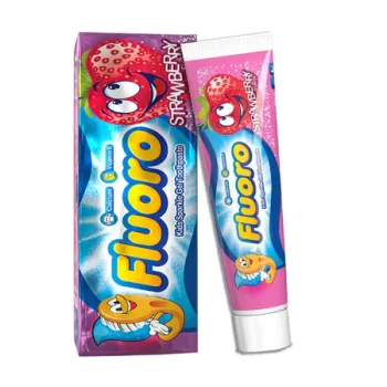 فلورو معجون اسنان اطفال فراولة 50 جم - Fluoro Kids Toothpaste Strawberry 50 g