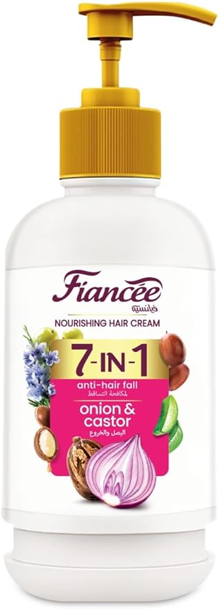 فيانسيه كريم هيرفود بصل وخروع - Fiancee Hair Food Cream Onion Castor